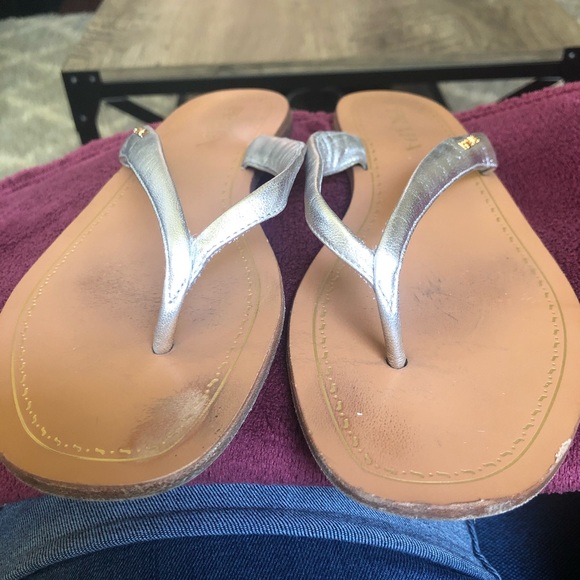 PRADA SILVER THONG SANDAL FLIP FLOP | Authentic | - Picture 5 of 7